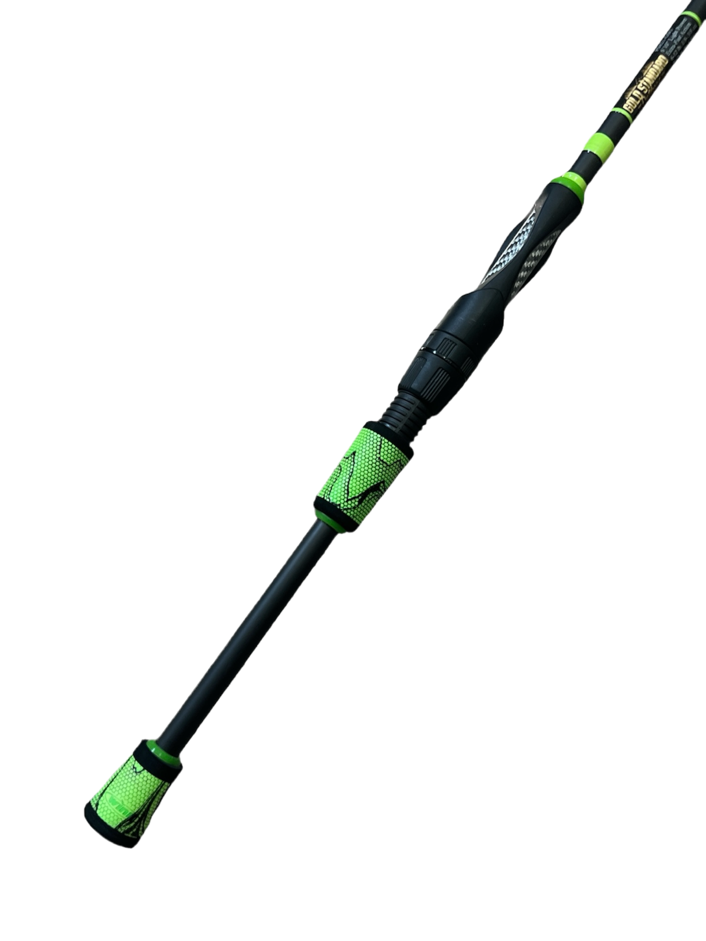 6'10" Light Power Extra-Fast Action Pre-Built Spinning Rod - Chartreuse & Black