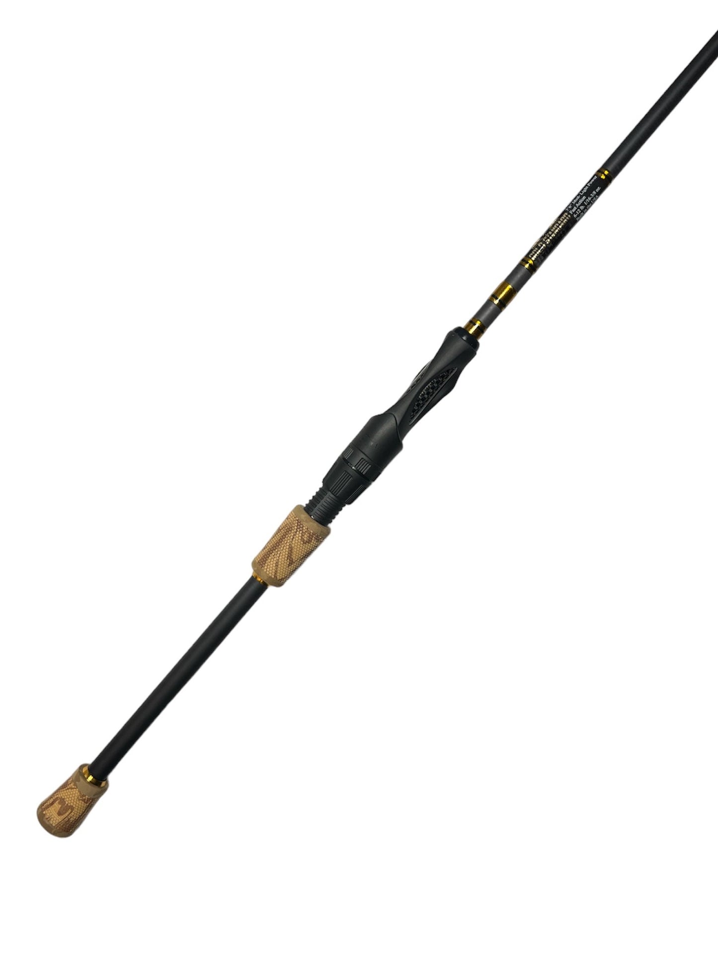 7'6" Med-Light Power Fast Action Versa Series Pre-Built Spinning Rod- Gold & Black