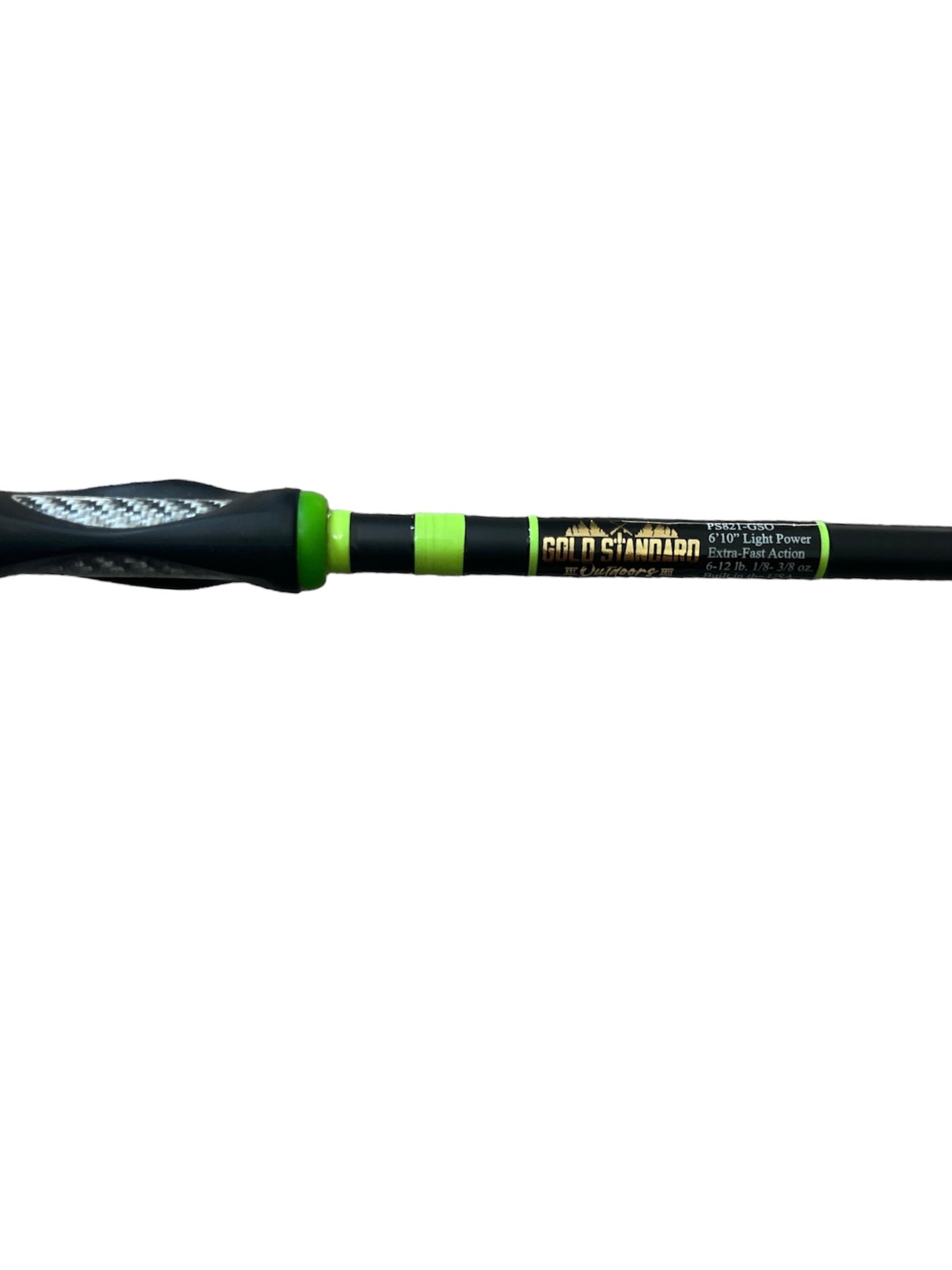 6'10" Light Power Extra-Fast Action Pre-Built Spinning Rod - Chartreuse & Black