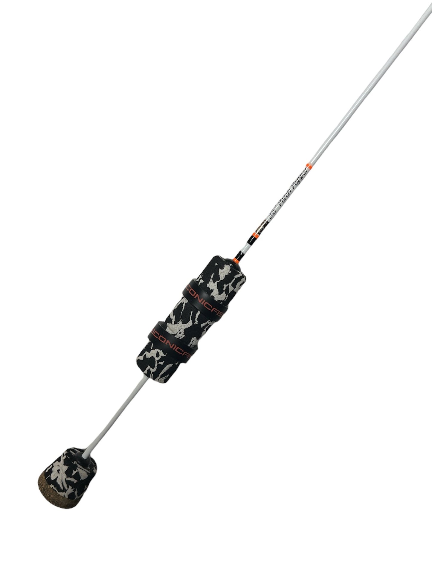 36” White, Black & Orange Ice Camo Perch Popper