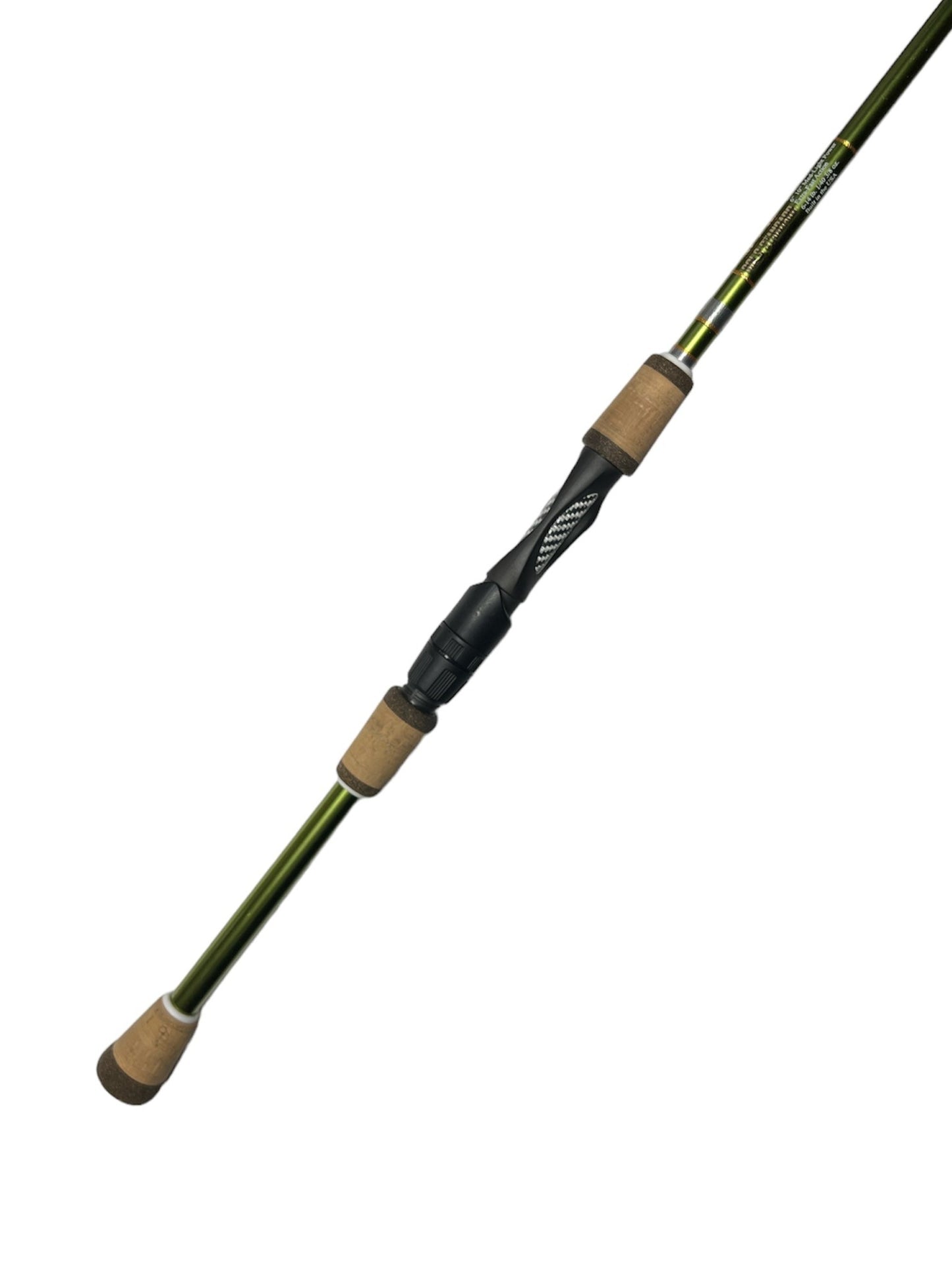 6'10" Med-Light Power Extra Fast Action Precision Strike Series Pre-Built Spinning Rod - Green & Silver