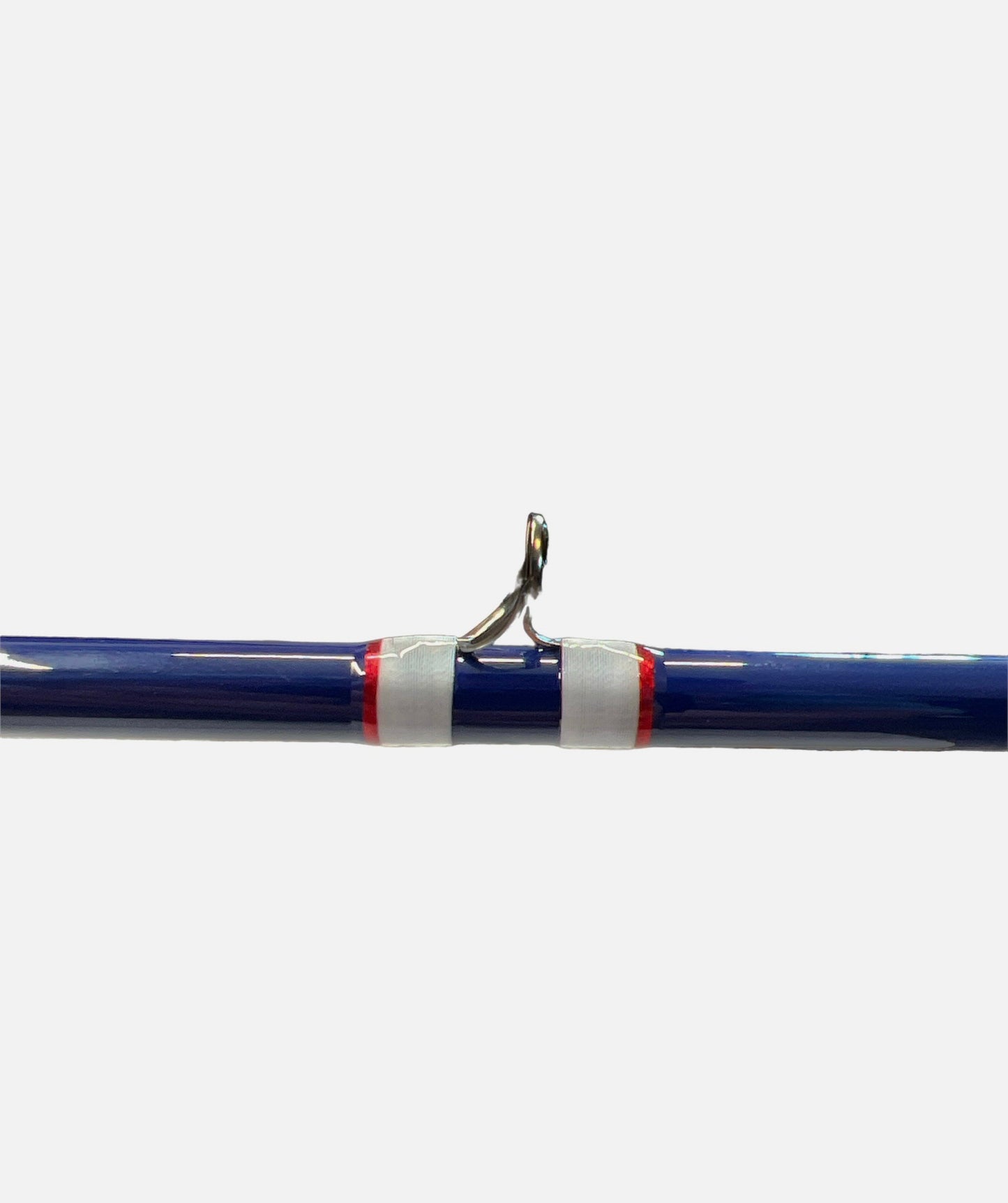 7'6" Heavy Power Mod-Fast Action Pre-Built Casting Rod - Blue & White