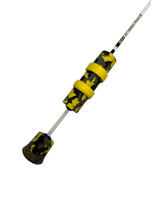 32” White, Black, & Gold Walleye Reaper- Glow Blank